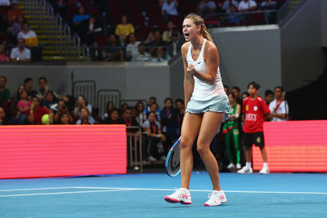 Sharapova conquistou dois pontos para a equipe russa nas quartas de final contra a Polônia da Fed Cup Foto: Getty Images/Fotobank
