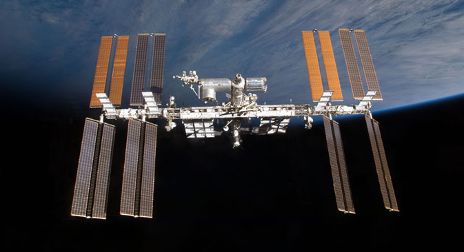 The International Space Station over the horizon. Source: NASA