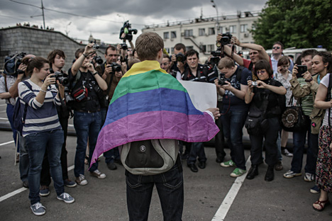 País vendo sendo alvo de críticas internacionais desde que aprovou medidas que coibem os direitos da comunidade LGBT Foto: Andrei Sténin/RIA Nóvosti
