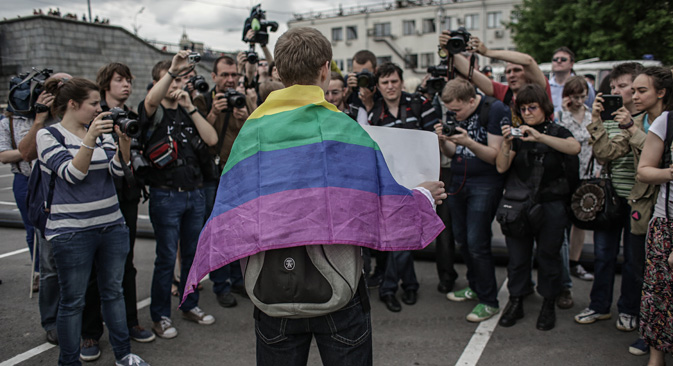 Most people in Russia were quite intolerant toward LGBT people even before the "anti-gay" campaign was launched. Source: Andrey Stenin/RIA Novosti