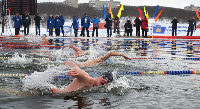 The first world championship in ice swimming in Murmansk. Source: Marta Zhegalina