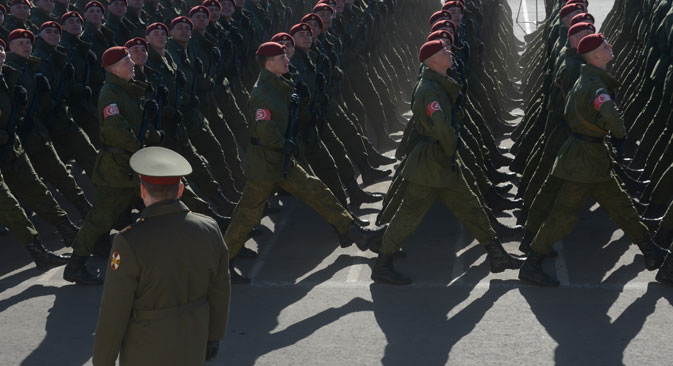 According to the SIPRI, Russian military spending in 2014 increased by 8 percent. Source: Grigoriy Sisoev / RIA Novosti
