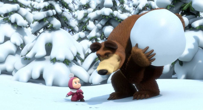 A screenshot from 'Masha and the Bear.' Source: kinopoisk.ru