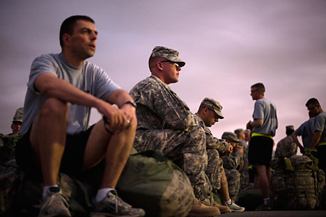 Tentara AS dari Resolute Support Mission di Afganistan.