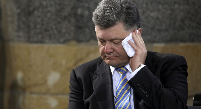 Ukrainian President Petro Poroshenko accused Russia of waging a "real war." Source: Reuters