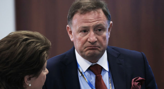 The head of Boeing in Russia and the CIS Sergei Kravchenko at the St. Petersburg International Economic Forum. Source: Sergey Savostyanov / TASS