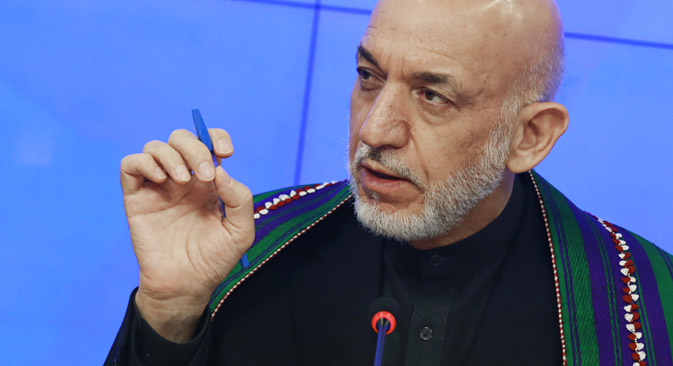 Former Afghan President Hamid Karzai in Moscow. Source: RIA Novosti