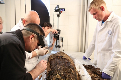 According to archeologists, the mummy is well preserved. Source: Press photo