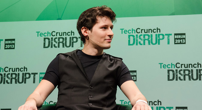 Pavel Durov, founder of the Telegram app. Source: TechCrunch