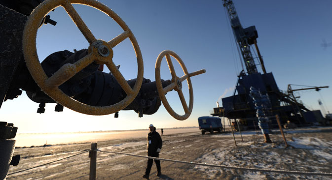 Natural gas drilling rig "Yekaterina" at the Bovanenkovo field in the Yamal-Nenets Autonomous District. Source:  Alexey Filippov / RIA Novosti