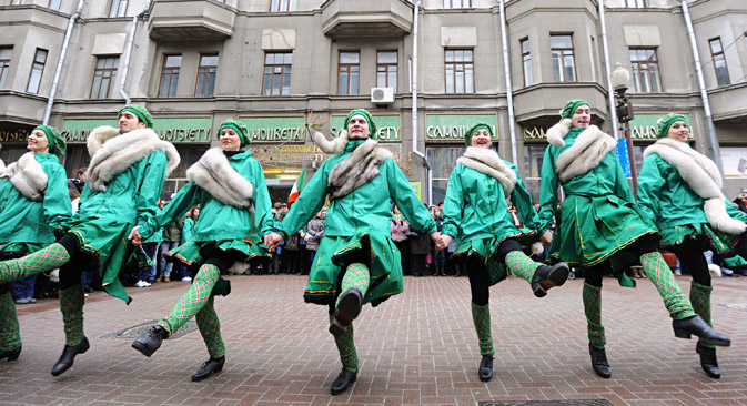 A celebration of St Patrick's Day in Moscow. Source: Sergei Fadeichev/TASS