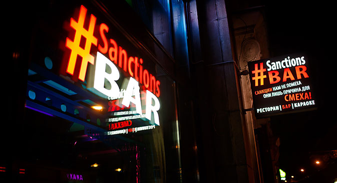 A Moscow bar called Sanctions is making the most of a bad situation. Source: PhotoXPress