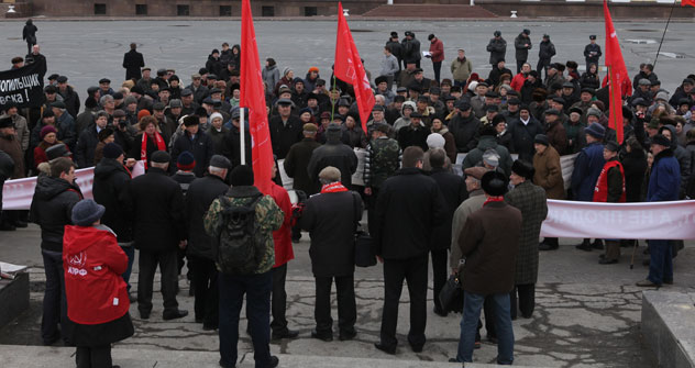 800 personas participaron en una marcha organizada en contra del acuerdo. Fuente: Itar Tass