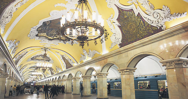 La estación de metro de Mayakóvskaya. Fuente: Lori/ Legion Media.