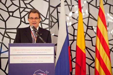Artur Mas estuvo presente en la capital junto a más cien empresas, con el objetivo de estrechar las relaciones . Fuente: Ricardo Marquina Montañana