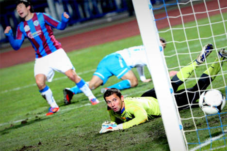 Imagen del partido Volga-Zenit de la jornada 15. Fuente: rfpl.ru