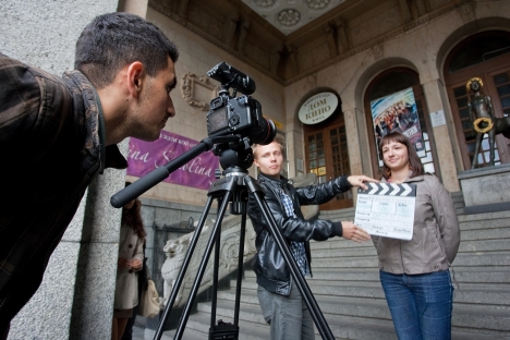 24 jóvenes directores de 15 países recorren Rusia en ferrocarril y ruedan cortometrajes como parte de un proyecto de cine documental. Fuente: ITAR-TASS