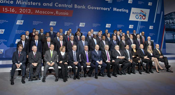 Foto de familia de los ministros de Finanzas y gobernadores de bancos centrales en el G20. Fuente: Ricardo Marquina Montañana.