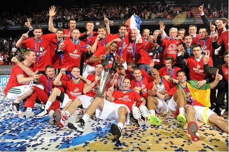 El Lokomotiv Kuban ganó el primer título continental de su historia. Fuente: Eurocupbasketball.com.