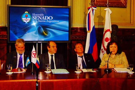 Inauguración de la exposición en el Senado del Congreso Argentino. Fuente: Ana Nóvikova
