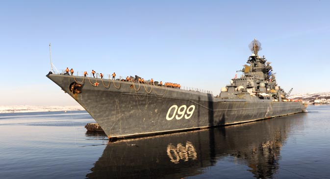 Petr Veliky is the largest and most powerful ship in the Russian navy. Source: ITAR-TASS