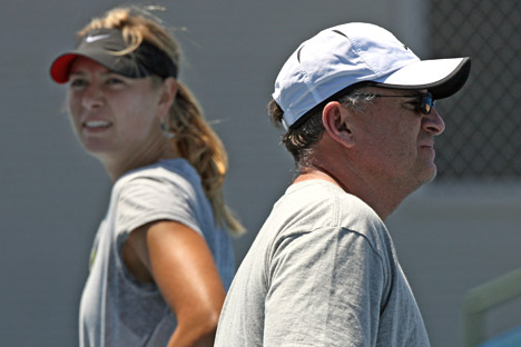 María Sharápova con su antiguo entrenador. Fuente:  AFP / East News