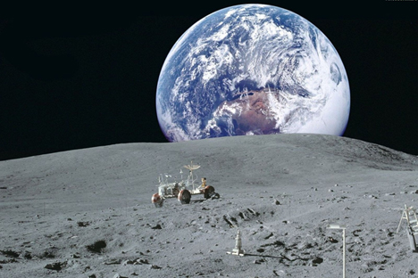 Pelo cronograma da Roscosmos, a missão tripulada à Lua está prevista para 2020 ou 2031 Foto: NASA