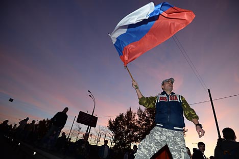 Según las encuestas el sentimiento patriótico ha descendido. Fuente: Ramil Sitdikov/RIA Novosti.