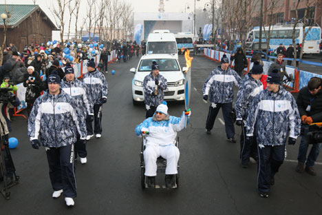 Chama paralímpica será transportada por 1,5 mil pessoas Foto: RIA Nóvosti / Vitáli Ankov