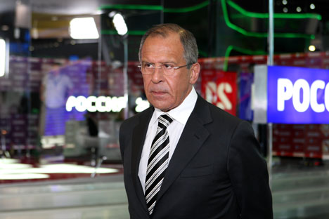El ministro de Exteriores Serguéi Lavrov repasa los principales puntos de conflicto y acercamiento entre amos. Fuente: ITAR-TASS