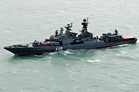 Navio militar "Almirante Tchabanenko" Foto: AP