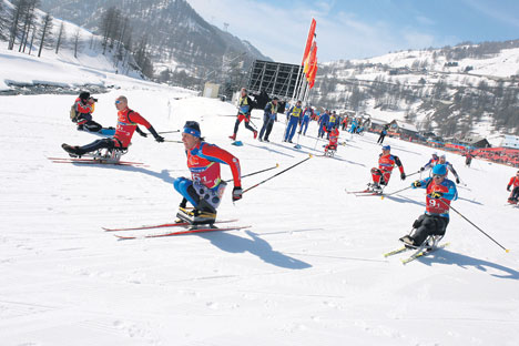 O maior número de medalhas (30 conjuntos) foi disputado no esqui alpino Foto: ITAR-TASS