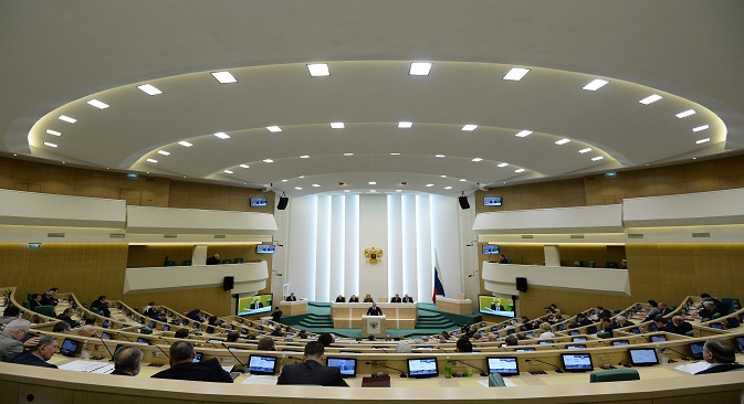 Vista del Consejo de la Federación de Rusia. Fuente: RIA Novosti.