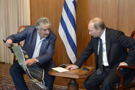 Ambos mandatarios se reunieron en dos ocasiones durante la reciente gira del presidente ruso por la región. Fuente: Alexéi Nikolski / Ria Novosti