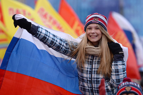 Por primera vez en años, la mayoría de los rusos se sienten orgullosos de su país. Fuente: Ria Novosti / Ramil Sítdikov