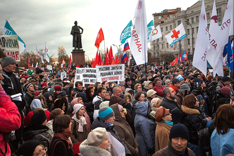 La movilización del pasado domingo en Moscú en contra de la reestructuración de los centros de salud es la mayor de los últimos años. Fuente: PhotoXpress