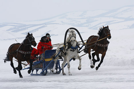 El mejor jinete de Rusia explica las particularidades de este medio de transporte tradicional. Fuente: Vitaliy Bezrukih / Ria Novosti