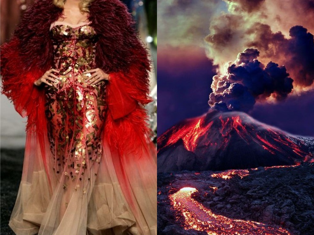 Christian Dior O/I 2005 & Volcán en erupción, Hawái (EE UU).