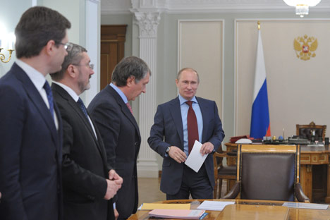 Poutine a transmis à Medvedev le soin d’achever les privatisations. Crédit photo :  Alexei Nikolski/RIA Novosti