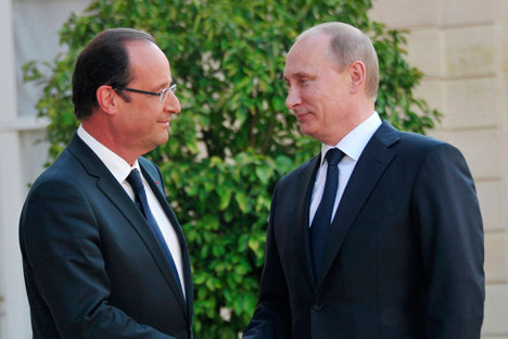 François Hollande et Vladimir Poutine. Crédit photo : Alexei Nikolski / RIA Novosti