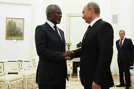 À en juger par le ton des déclarations émises lors de la rencontre, Moscou et Annan ont une compréhension mutuelle complète, mais aussi le désir de travailler main dans la main. Mikhaïl Klimentiev / RIA Novosti