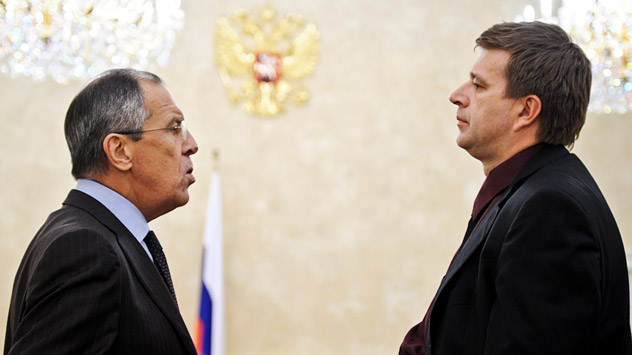 Ministre des Affaires étrangères, Sergueï Lavrov et Alexandre Konovalov, ministre de la Justice. Crédit photo : Itar TASS