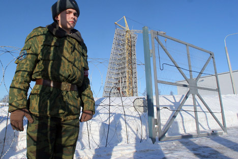Le radar Daryal, construit dans la région de Gabala en Azerbaïdjan. Crédit : Kommersant Photo