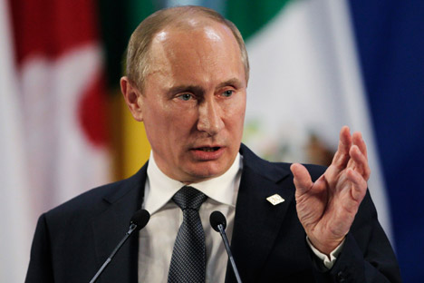Vladimir Poutine : « La principale tâche de la présidence russe sera de concentrer les efforts du G20 pour prendre des mesures visant à stimuler la croissance économique et créer des emplois ». Crédit : Reuters/Vostock-Photo