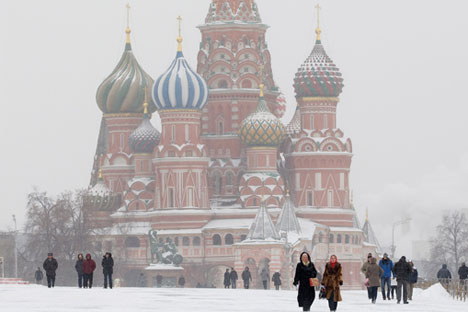La place Rouge en hiver. Crédit : GettyImages/Fotobank)
