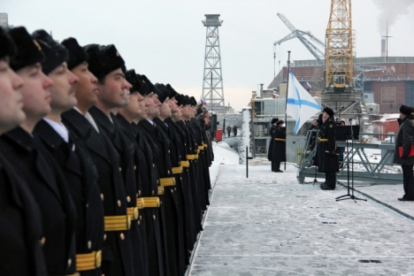 Le sous-marin Iouri Dolgorouky a été mis en service le 10 janvier. Crédit : Pavel Kononov/RIA Novosti