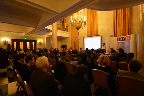 Forum économique organisé par la Chambre de Commerce et d’Industrie Française en Russie le 7 février 2013 à Moscou. Source : service de presse