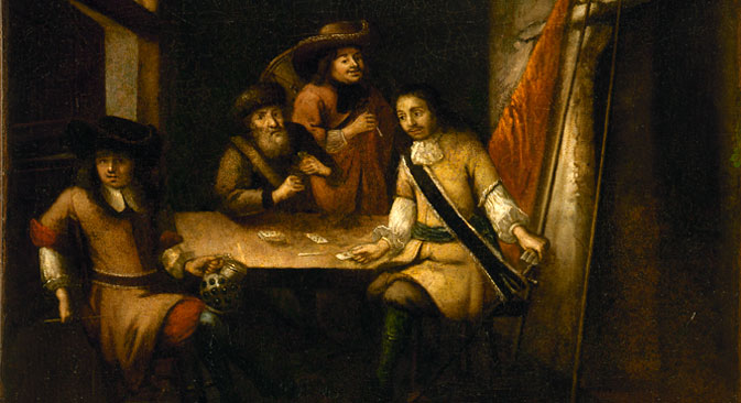 "La conversation de Pierre le Grand", peintre hollandais inconnu. Source : Hermitage Amsterdam