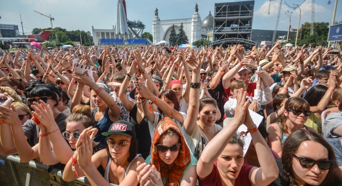 Fin juin, la capitale a accueilli un grand festival : Park Live. Crédit : Vladimir Astapkovitch/RIA Novosti