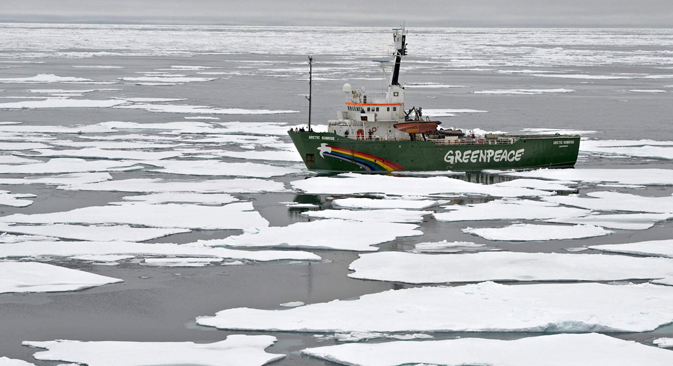 La représentante de Greenpeace insiste sur l’absence de fondement de l’accusation de piraterie. Crédit : Itar-Tass
